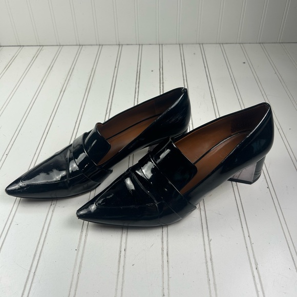 Franco Sarto Black Patent Pointed-Toe Low Heel Leather Loafers Women’s Size 9.5M - Picture 12 of 12